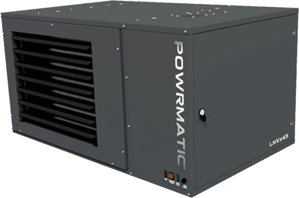 Suspended warm air heater
