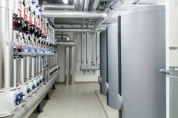 Industrial heating pipework and controls